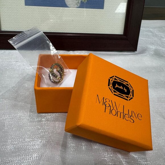 Purple Zircon Huggie Hoop Earrings 18K Gold Plated Stainless Steel Women’s Jewel - Picture 9 of 9